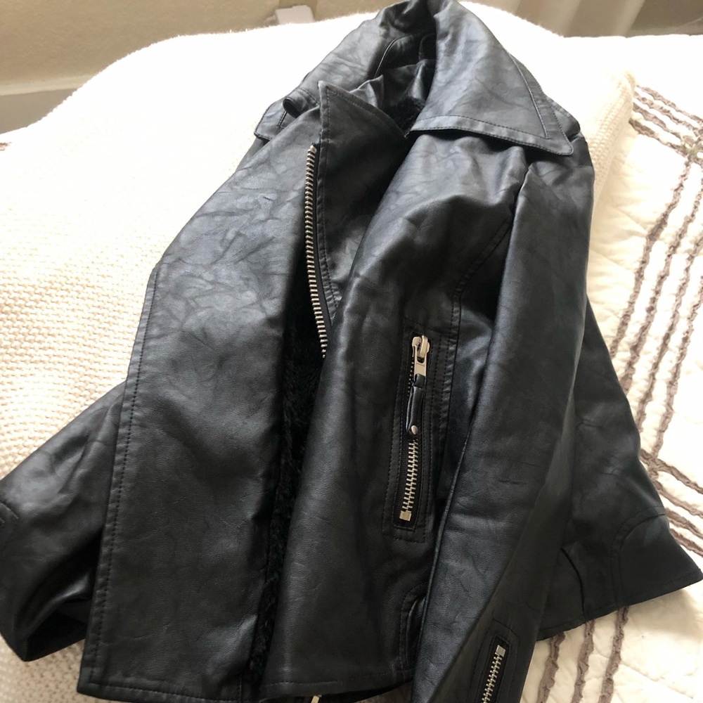 Black leather jacket